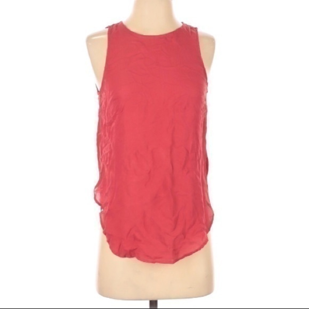 Haute Hippie open draped back silk tank top